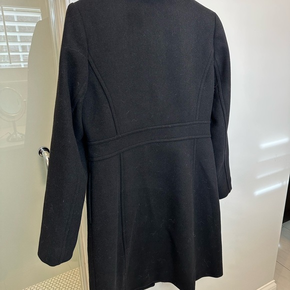 J. Crew Black Pea Coat with Gold Buttons - Picture 3 of 4